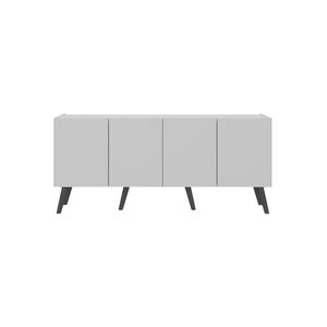 Rack Retrô Para TV Até 50 Polegadas com MP1071 Branco/Preto