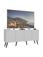 Rack Retrô Para TV Até 50 Polegadas com MP1071 Branco/Preto