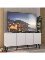 Rack Retrô Para TV Até 50 Polegadas com MP1071 Branco/Preto