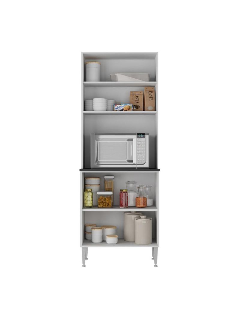 Paneleiro 63cm 4 Portas para Micro-ondas Xangai Multimóveis MP2245 Branco