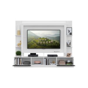 Rack Estante Painel Suporte Tv 65" Branco/Preto