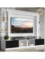 Rack Estante Painel Suporte Tv 65" Branco/Preto