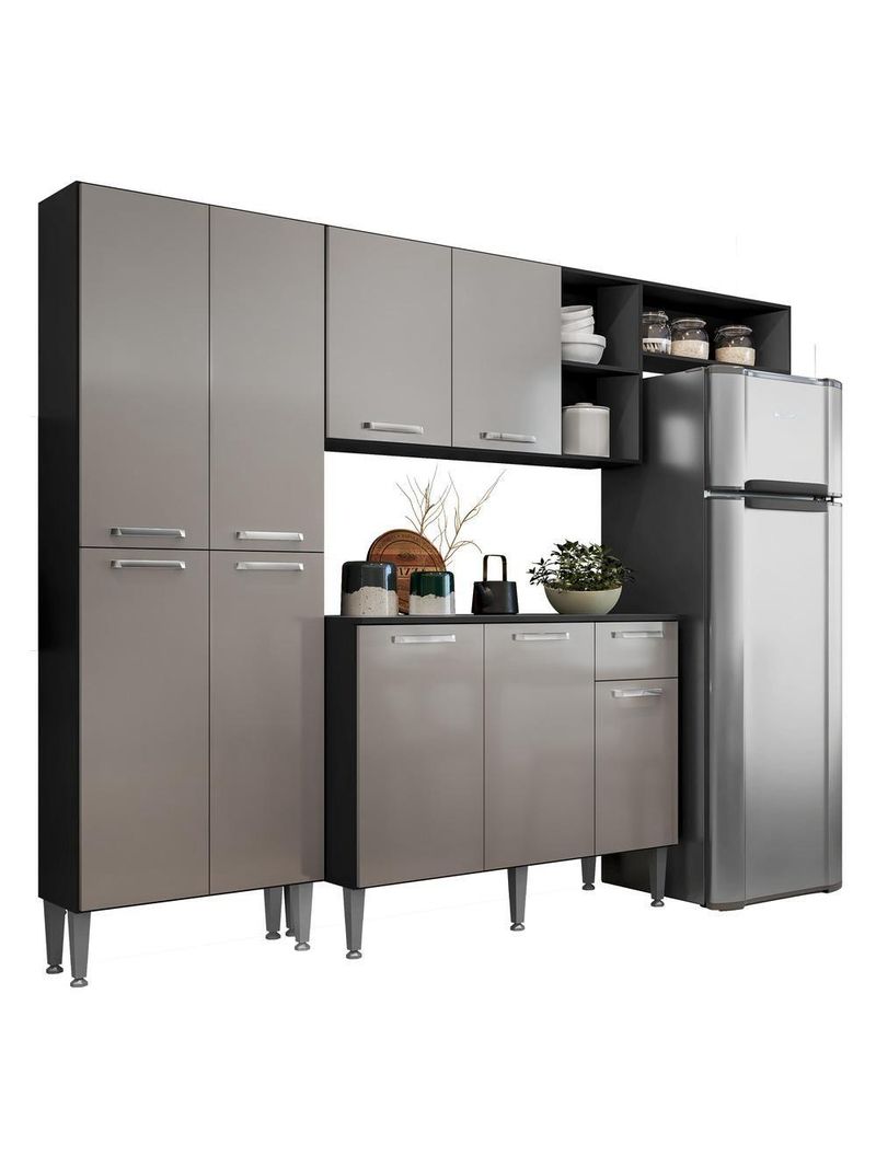 Cozinha Compacta com Armário e Balcão com Tampo Pequim