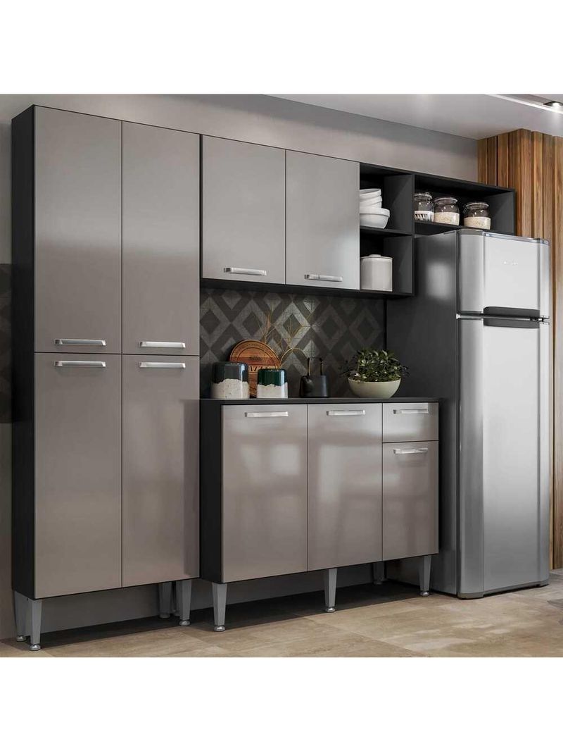 Cozinha Compacta com Armário e Balcão com Tampo Pequim