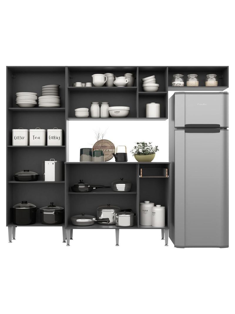 Cozinha Compacta com Armário e Balcão com Tampo Pequim