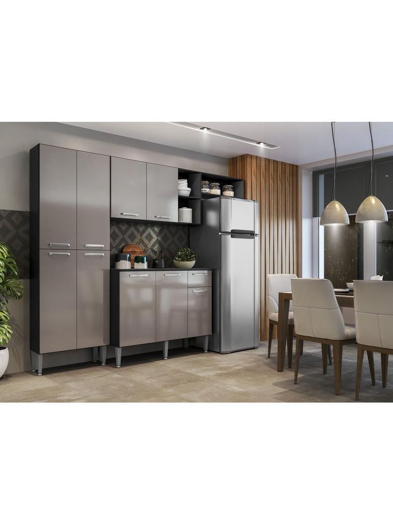 Cozinha Compacta com Armário e Balcão com Tampo Pequim