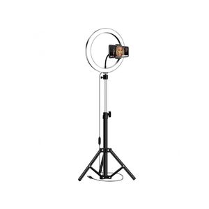 Ring Light Iluminador Led Usb 10 Polegadas 26cm Com Suporte Tripé 2 Metros
