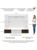 Rack Estante Painel Suporte Tv 65" Branco/Tenerife