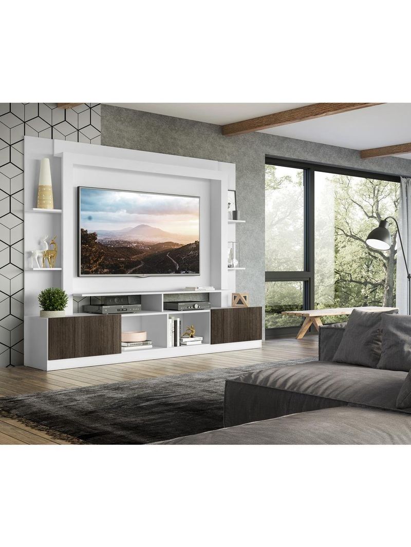 Rack Estante Painel Suporte Tv 65" Branco/Tenerife