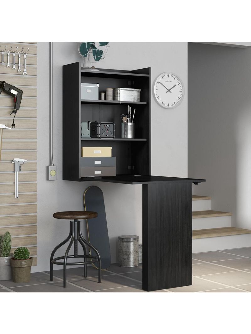 Mesa Dobrável com Armário FG5131 Preta