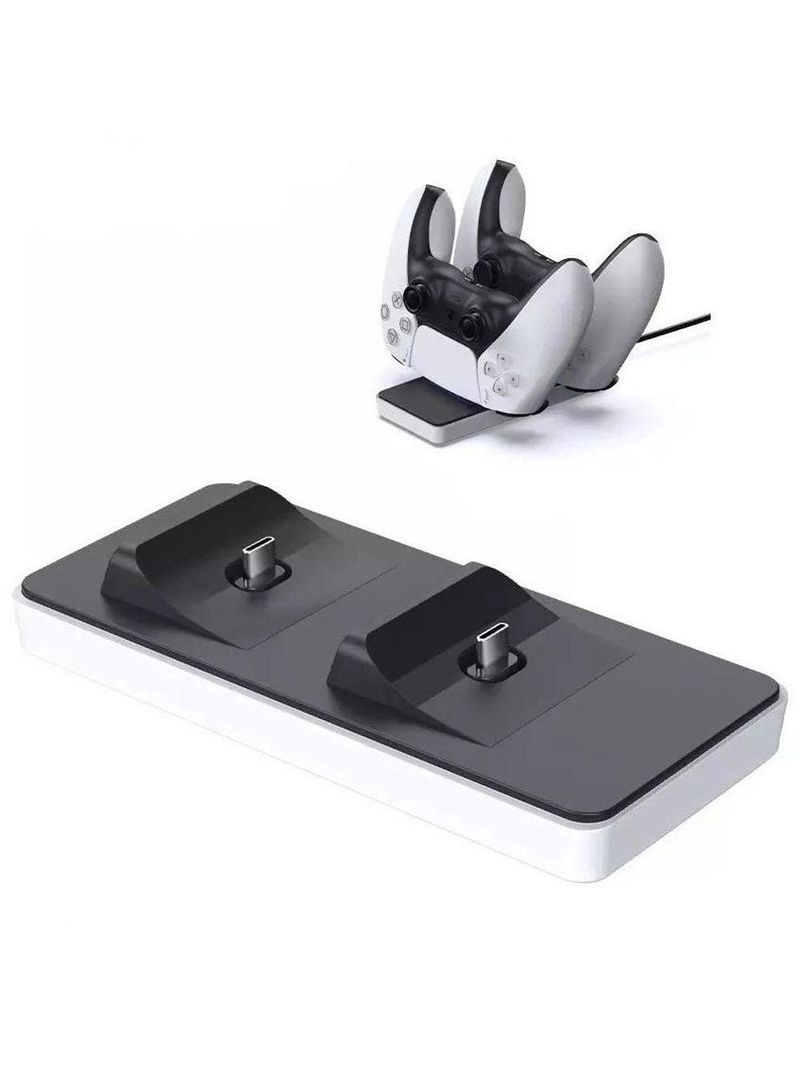 Base Carregadora Duplo De Mesa Para Controle Ps5 - Charging Dock Station