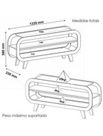 Rack Bancada Para Tv 42 Pol 122 Cm Mdf Cinamomo Off White Arly Cinamomo Off White