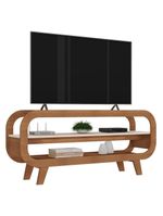 Rack Bancada Para Tv 42 Pol 122 Cm Mdf Cinamomo Off White Arly Cinamomo Off White