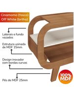 Rack Bancada Para Tv 42 Pol 122 Cm Mdf Cinamomo Off White Arly Cinamomo Off White