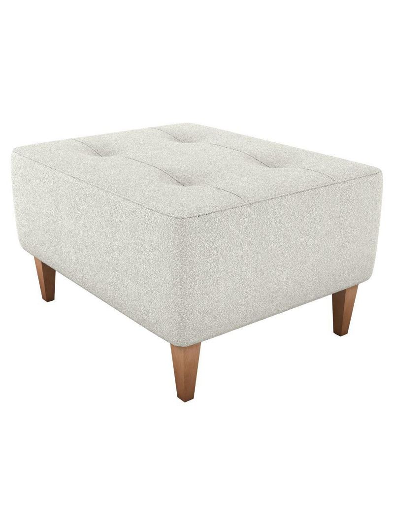 Puff Para Sala 62 Cm Piva Tecido Boucle F492 Natural Milani Store Natural