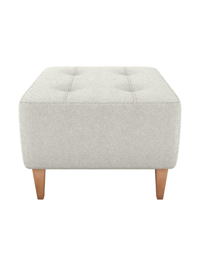 Puff Para Sala 62 Cm Piva Tecido Boucle F492 Natural Milani Store Natural