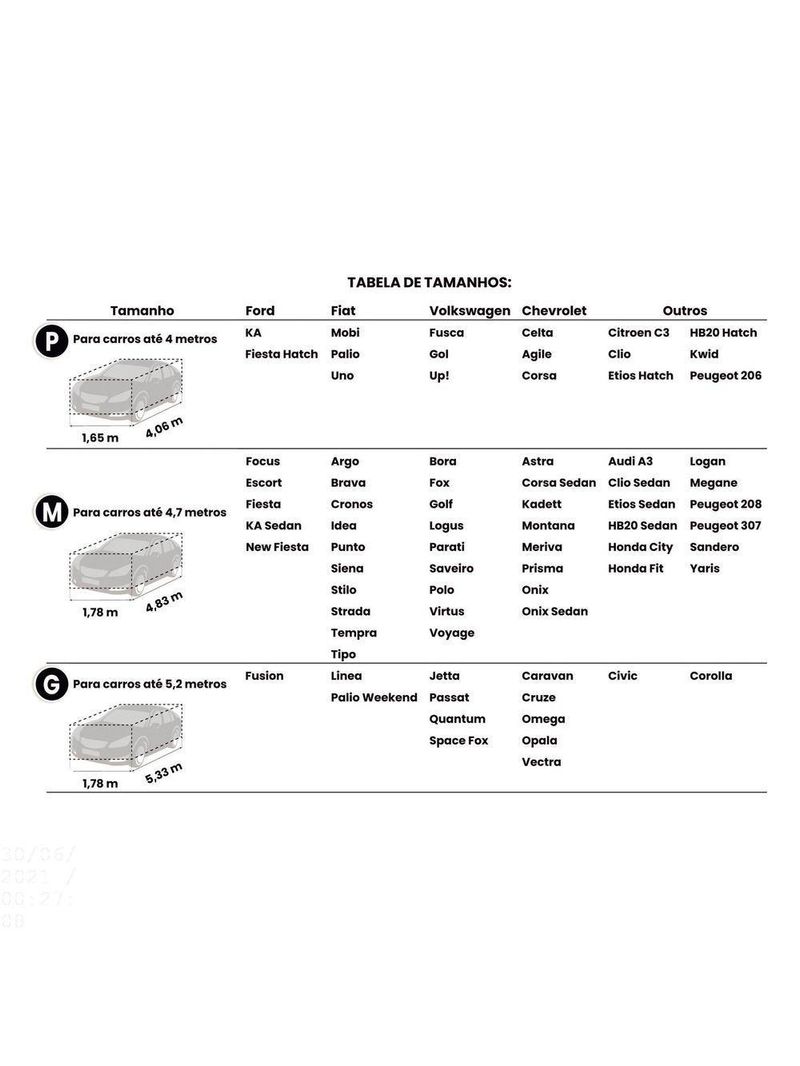 Capa Protetora Para Carros Tramontina Tamanho M Tramontina