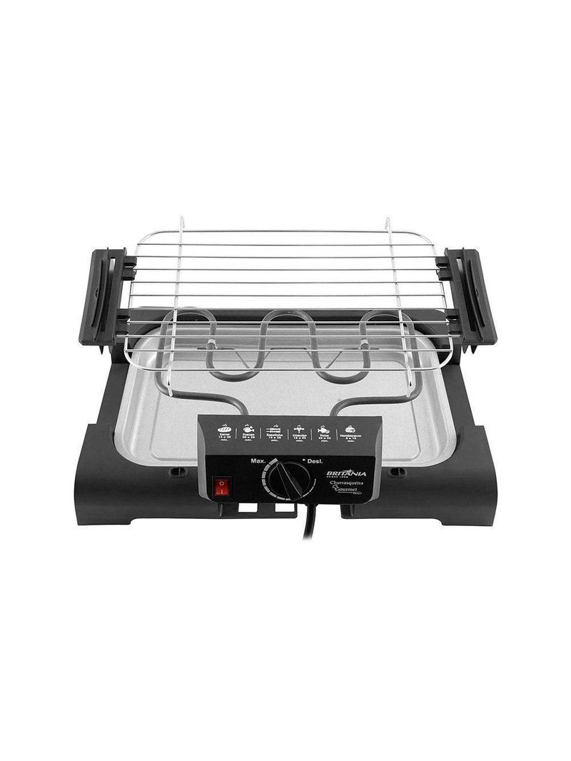Churrasqueira Elétrica Britânia Bcg1 Gourmet Preta 110V