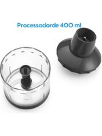 Mixer De Alimentos Cinza Lunar Inox 600W 3 Em 1 Copo 700ml Elgin 220V