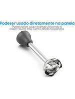 Mixer De Alimentos Cinza Lunar Inox 600W 3 Em 1 Copo 700ml Elgin 220V