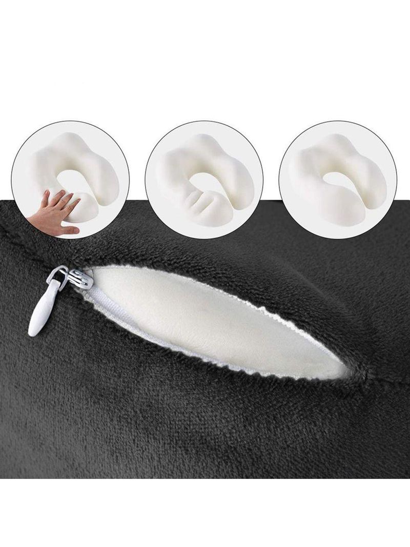 Almofada Travesseiro Pescoço Viagem Fecho Ajustável Cor:rosa