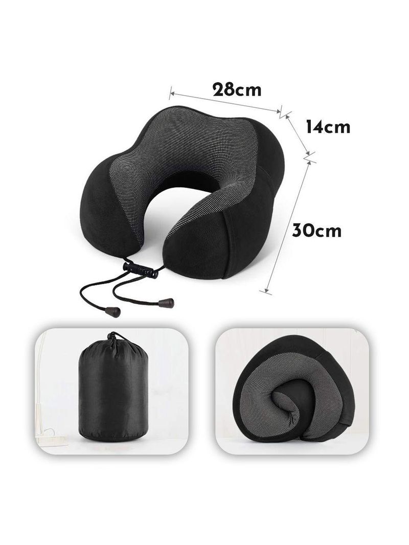 Almofada Travesseiro Pescoço Viagem Fecho Ajustável Cor:rosa