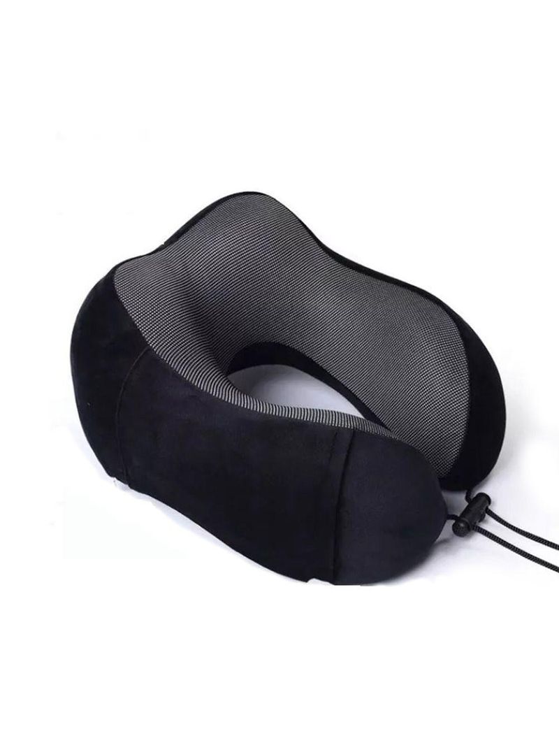 Almofada Travesseiro Pescoço Viagem Fecho Ajustável Cor:rosa