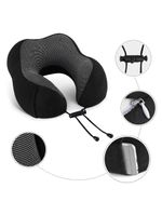 Almofada Travesseiro Pescoço Viagem Fecho Ajustável Cor:rosa