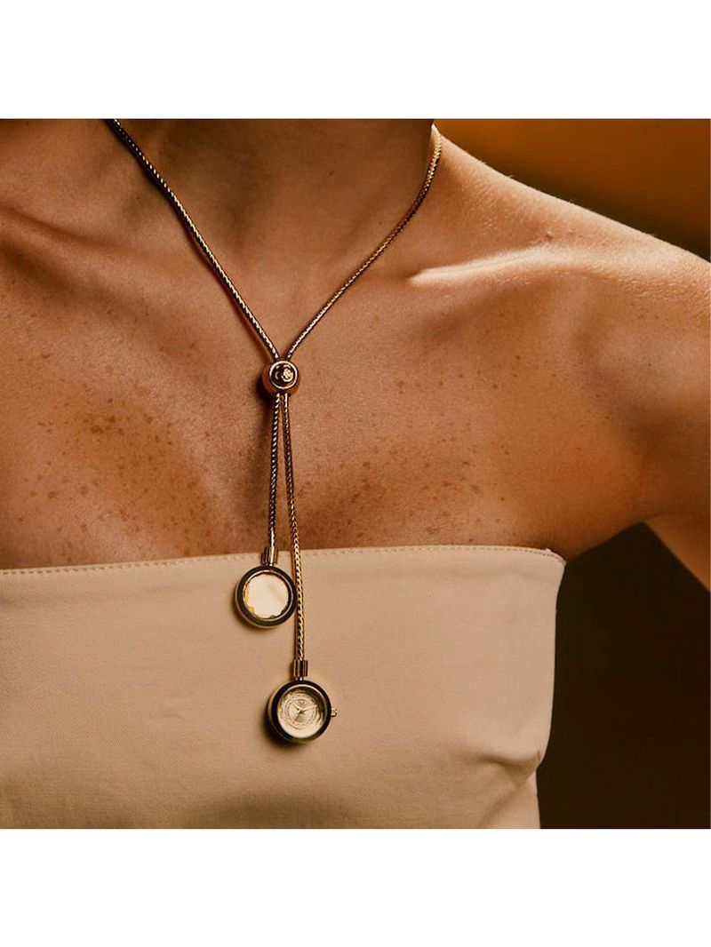 Colar Relógio Euro Feminino Unique Dourado - Eu2035ywu-4di Eu2035ywu-4di