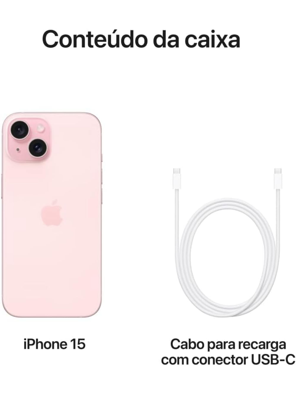 Apple iPhone 15 128GB Rosa - Loja do Cooperado