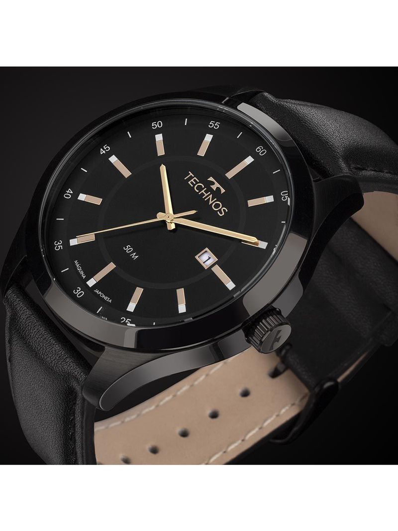 Relógio Technos Masculino Steel Preto - 2115nax-0p 2115nax-0p