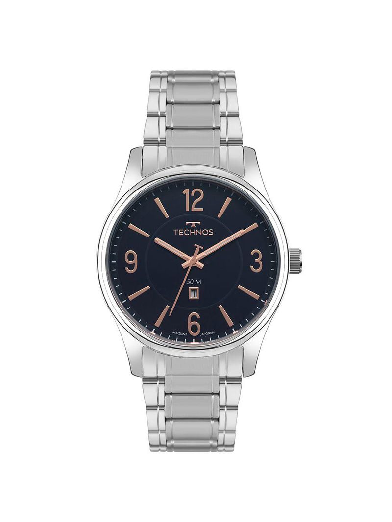 Relógio Technos Masculino Steel Prata - 2115tzx-1a 2115tzx-1a