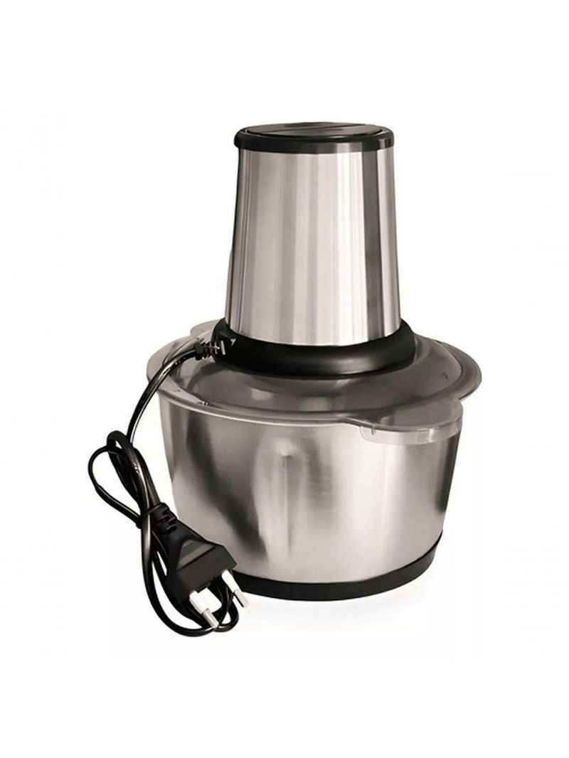 Processador Moedor Alimentos Elétrico Inox Com 4 Lâminas 2L 110V