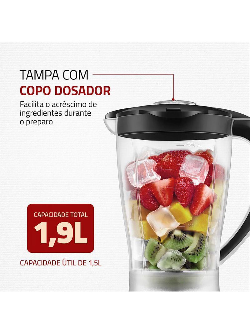 Liquidificador Easy Power Mondial Preto 550W L-550-BC 110V