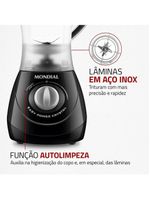Liquidificador Easy Power Mondial Preto 550W L-550-BC 110V