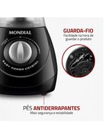 Liquidificador Easy Power Mondial Preto 550W L-550-BC 110V