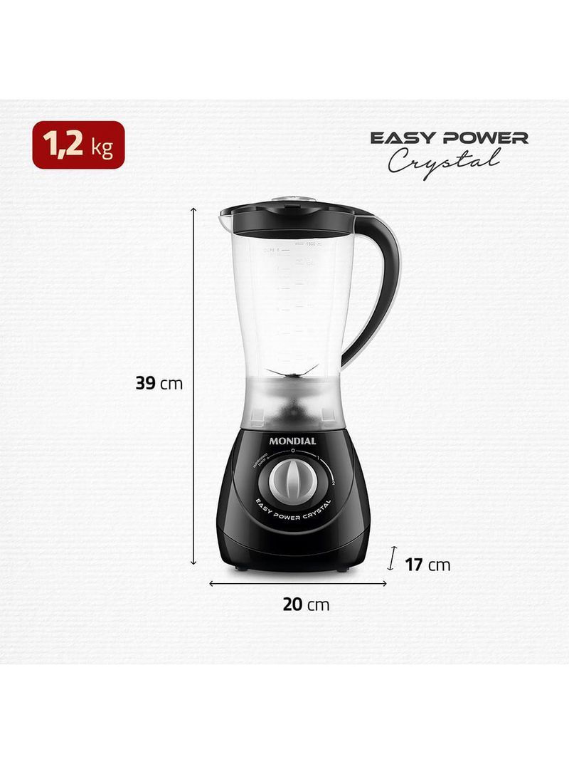 Liquidificador Easy Power Mondial Preto 550W L-550-BC 110V