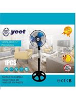 Ventilador Coluna 220v De Chao Potente 3 Velocidades 45w Coluna Pedestal Giratorio 3 Velocidades Turbo Sile