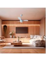 Ventilador De Teto Ventisol Mistral Led Inverter Com Controle Branco Bivolt