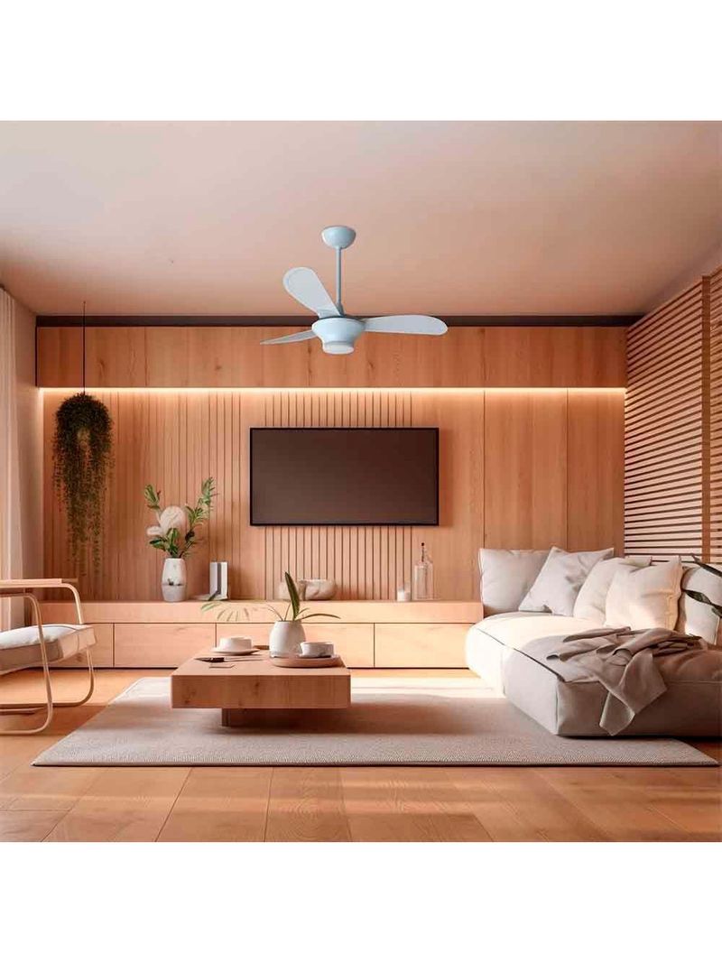 Ventilador De Teto Ventisol Mistral Led Inverter Com Controle Branco Bivolt