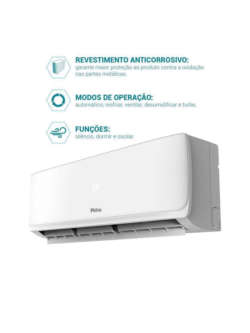 Ar Condicionado Split Hi Wall Philco PAC18FB Inverter 18000 Btus Frio R-32 220V