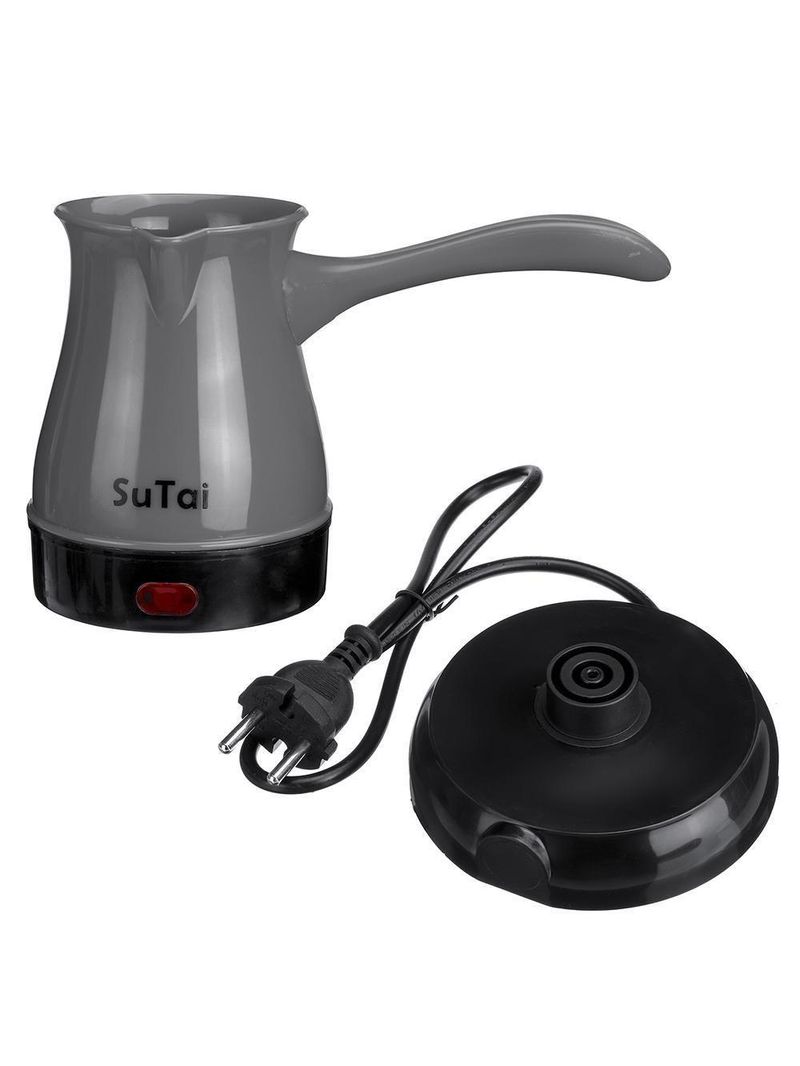 Cafeteira Eletrica 600w Maquina De Cafe Expresso Europeu Turco Aquecedor De Agua Cinza