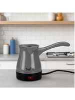 Cafeteira Eletrica 600w Maquina De Cafe Expresso Europeu Turco Aquecedor De Agua Cinza