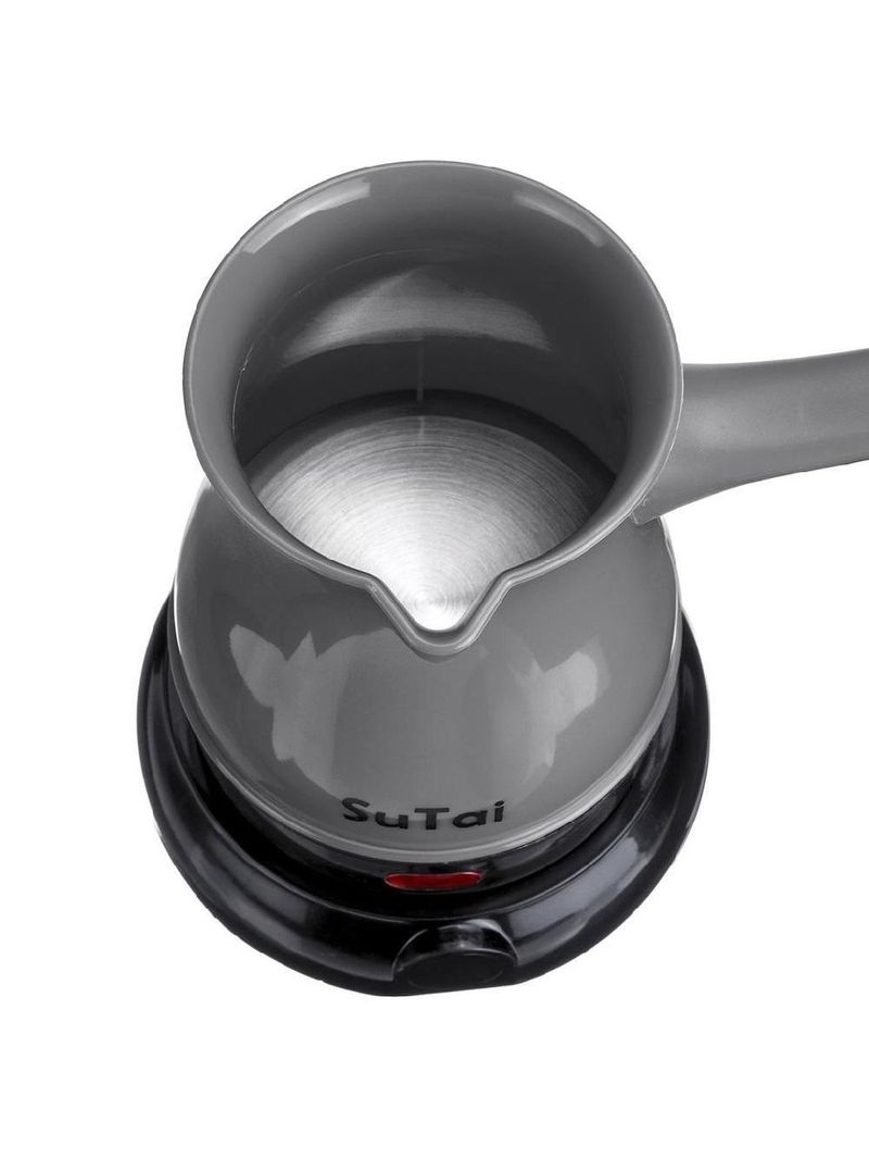 Cafeteira Eletrica 600w Maquina De Cafe Expresso Europeu Turco Aquecedor De Agua Cinza