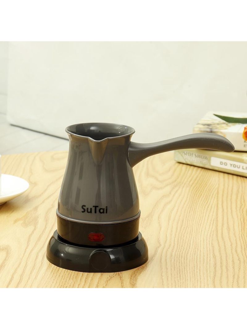 Cafeteira Eletrica 600w Maquina De Cafe Expresso Europeu Turco Aquecedor De Agua Cinza