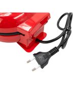 Mini Maquina Forma Elétrica Retro De Fazer Waffles Donuts Rosquinhas Vermelho