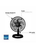 Ventilador De Mesa Premium 50 Cm 127v Preto Tron Preto 127v