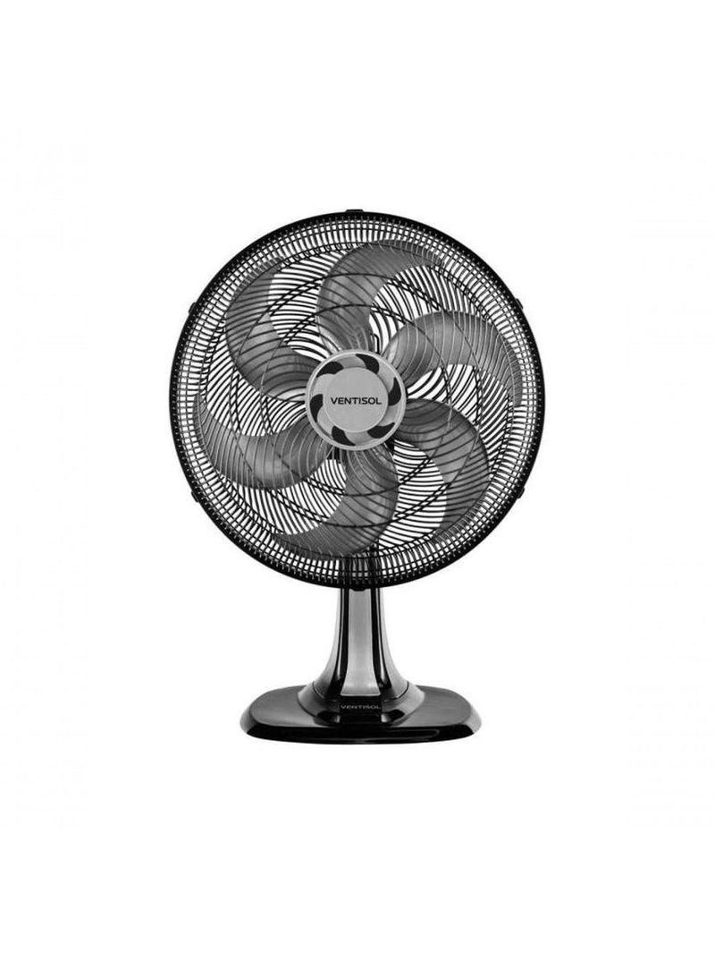 Ventilador De Mesa Ventisol Turbo 6 40cm Preto Cinza 110V
