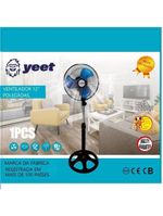 Ventilador De Chao Coluna Forte Silencioso Turbo Coluna Pedestal 3 Velocidades Ajustavel Helice Grade Metal Oscilante Ta
