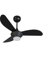 Ventilador De Teto Ventisol Mistral 3 Pás Preto Bivolt